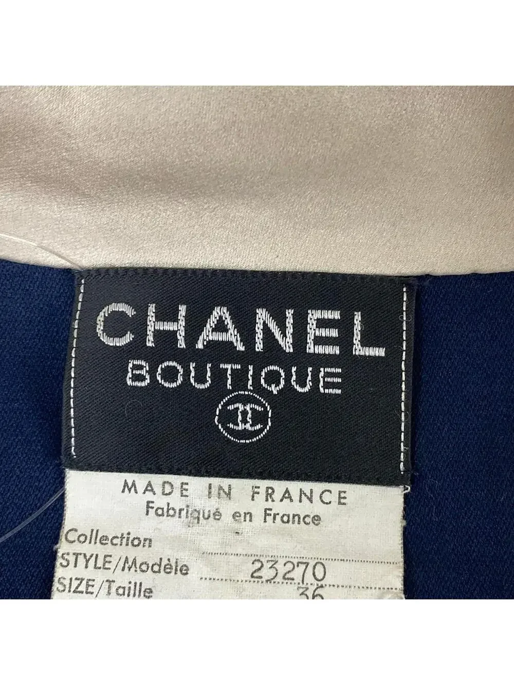 Chanel Navy Beige [Outer Material] Wool #278442C10B